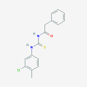 molecular formula C16H15ClN2OS B321860 N-(3-chloro-4-methylphenyl)-N'-(phenylacetyl)thiourea 