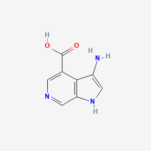 molecular formula C8H7N3O2 B3218602 3-amino-1H-pyrrolo[2,3-c]pyridine-4-carboxylic acid CAS No. 1190310-45-2