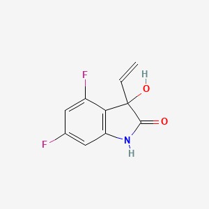 molecular formula C10H7F2NO2 B3218603 2H-Indol-2-one, 3-ethenyl-4,6-difluoro-1,3-dihydro-3-hydroxy- CAS No. 1190310-54-3