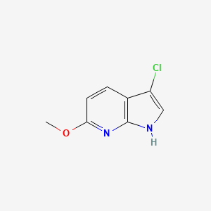 molecular formula C8H7ClN2O B3218619 3-chloro-6-methoxy-1H-pyrrolo[2,3-b]pyridine CAS No. 1190310-70-3