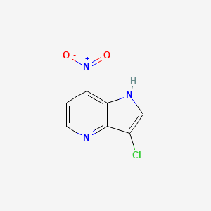 molecular formula C7H4ClN3O2 B3218621 3-Chloro-7-nitro-4-azaindole CAS No. 1190310-80-5