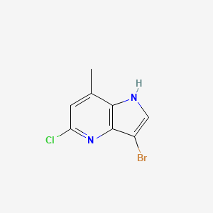 molecular formula C8H6BrClN2 B3218628 3-bromo-5-chloro-7-methyl-1H-pyrrolo[3,2-b]pyridine CAS No. 1190310-89-4