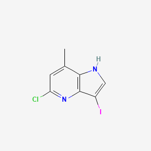 molecular formula C8H6ClIN2 B3218629 5-chloro-3-iodo-7-methyl-1H-pyrrolo[3,2-b]pyridine CAS No. 1190310-96-3
