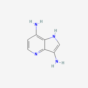 molecular formula C7H8N4 B3218632 1H-pyrrolo[3,2-b]pyridine-3,7-diamine CAS No. 1190310-97-4