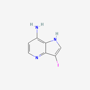 molecular formula C7H6IN3 B3218656 7-Amino-3-iodo-4-azaindole CAS No. 1190311-12-6