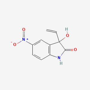 molecular formula C10H8N2O4 B3218675 2H-Indol-2-one, 3-ethenyl-1,3-dihydro-3-hydroxy-5-nitro- CAS No. 1190311-23-9