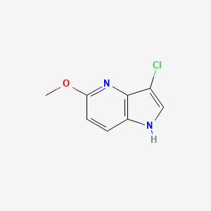 molecular formula C8H7ClN2O B3218679 3-chloro-5-methoxy-1H-pyrrolo[3,2-b]pyridine CAS No. 1190311-31-9