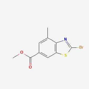 molecular formula C10H8BrNO2S B3218697 Methyl 2-bromo-4-methylbenzo[d]thiazole-6-carboxylate CAS No. 1190311-43-3