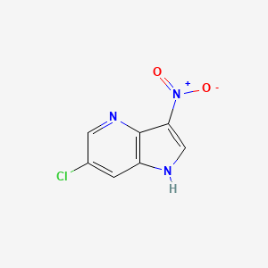 molecular formula C7H4ClN3O2 B3218707 6-Chloro-3-nitro-1h-pyrrolo[3,2-b]pyridine CAS No. 1190311-54-6