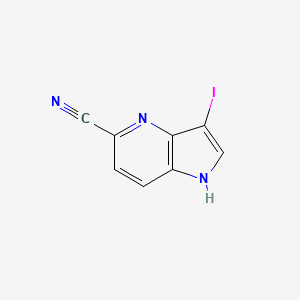 molecular formula C8H4IN3 B3218712 3-iodo-1H-pyrrolo[3,2-b]pyridine-5-carbonitrile CAS No. 1190311-57-9