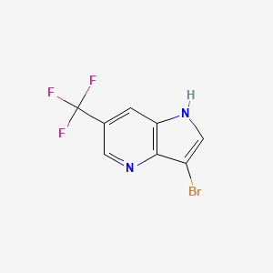 molecular formula C8H4BrF3N2 B3218716 3-bromo-6-(trifluoromethyl)-1H-pyrrolo[3,2-b]pyridine CAS No. 1190311-58-0