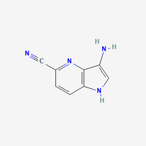molecular formula C8H6N4 B3218719 3-amino-1H-pyrrolo[3,2-b]pyridine-5-carbonitrile CAS No. 1190311-61-5