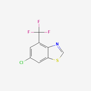 molecular formula C8H3ClF3NS B3218728 6-Chloro-4-trifluoromethylbenzothiazole CAS No. 1190311-79-5