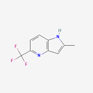 molecular formula C9H7F3N2 B3218733 2-甲基-5-(三氟甲基)-1H-吡咯并[3,2-b]吡啶 CAS No. 1190311-87-5