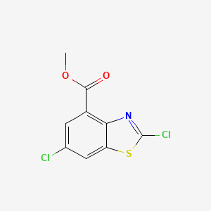 molecular formula C9H5Cl2NO2S B3218745 2,6-Dichlorobenzothiazole-4-carboxylic acid methyl ester CAS No. 1190312-05-0
