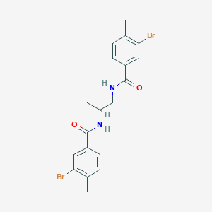 molecular formula C19H20Br2N2O2 B321877 3-bromo-N-{2-[(3-bromo-4-methylbenzoyl)amino]-1-methylethyl}-4-methylbenzamide 
