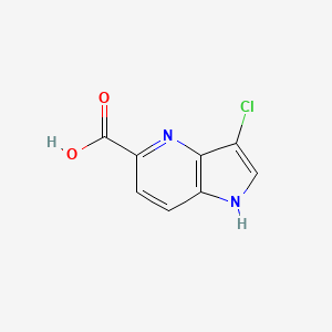 molecular formula C8H5ClN2O2 B3218773 3-chloro-1H-pyrrolo[3,2-b]pyridine-5-carboxylic acid CAS No. 1190312-13-0