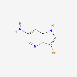 molecular formula C7H6BrN3 B3218779 3-bromo-1H-pyrrolo[3,2-b]pyridin-6-amine CAS No. 1190312-19-6