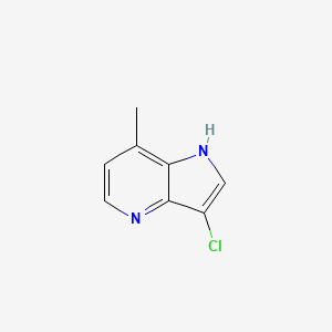 molecular formula C8H7ClN2 B3218790 3-chloro-7-methyl-1H-pyrrolo[3,2-b]pyridine CAS No. 1190312-33-4