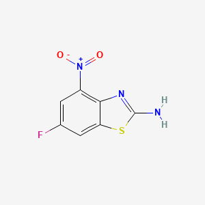 molecular formula C7H4FN3O2S B3218801 2-Amino-6-fluoro-4-nitrobenzothiazole CAS No. 1190312-41-4
