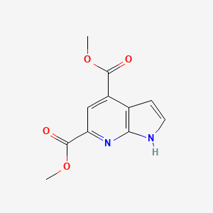 molecular formula C11H10N2O4 B3218804 Dimethyl 1H-pyrrolo[2,3-b]pyridine-4,6-dicarboxylate CAS No. 1190312-50-5