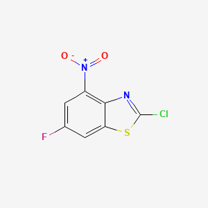 molecular formula C7H2ClFN2O2S B3218811 2-Chloro-6-fluoro-4-nitrobenzothiazole CAS No. 1190312-53-8