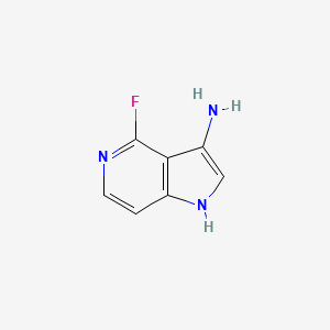 molecular formula C7H6FN3 B3218828 3-Amino-4-fluoro-5-azaindole CAS No. 1190312-57-2