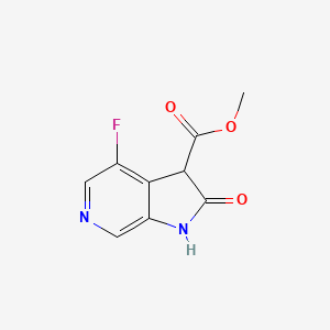 molecular formula C9H7FN2O3 B3218837 1H-Pyrrolo[2,3-c]pyridine-3-carboxylic acid, 4-fluoro-2,3-dihydro-2-oxo-, methyl ester CAS No. 1190312-79-8