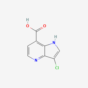 molecular formula C8H5ClN2O2 B3218838 3-chloro-1H-pyrrolo[3,2-b]pyridine-7-carboxylic acid CAS No. 1190312-92-5