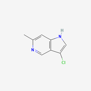 molecular formula C8H7ClN2 B3218840 3-chloro-6-methyl-1H-pyrrolo[3,2-c]pyridine CAS No. 1190312-96-9