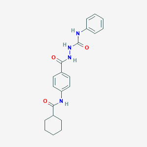 molecular formula C21H24N4O3 B321886 2-{4-[(cyclohexylcarbonyl)amino]benzoyl}-N-phenylhydrazinecarboxamide 