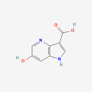 molecular formula C8H6N2O3 B3218863 6-hydroxy-1H-pyrrolo[3,2-b]pyridine-3-carboxylic acid CAS No. 1190313-23-5