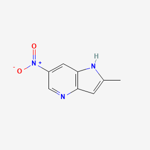 molecular formula C8H7N3O2 B3218903 1H-Pyrrolo[3,2-b]pyridine, 2-methyl-6-nitro- CAS No. 1190313-60-0
