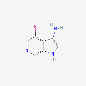 molecular formula C7H6FN3 B3218925 3-Amino-4-fluoro-6-azaindole CAS No. 1190313-86-0