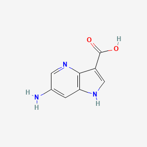 molecular formula C8H7N3O2 B3218932 6-amino-1H-pyrrolo[3,2-b]pyridine-3-carboxylic acid CAS No. 1190313-95-1