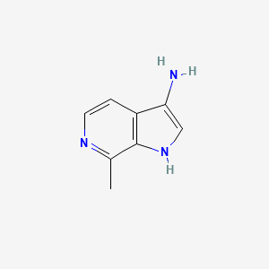 molecular formula C8H9N3 B3218934 7-methyl-1H-pyrrolo[2,3-c]pyridin-3-amine CAS No. 1190314-01-2