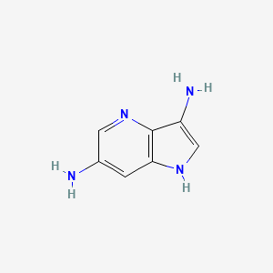 molecular formula C7H8N4 B3218941 1H-pyrrolo[3,2-b]pyridine-3,6-diamine CAS No. 1190314-04-5