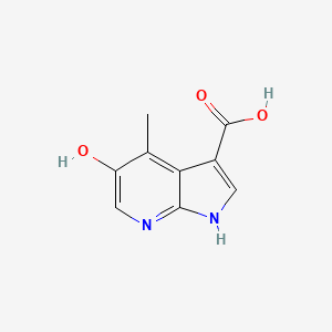 molecular formula C9H8N2O3 B3218955 5-hydroxy-4-methyl-1H-pyrrolo[2,3-b]pyridine-3-carboxylic acid CAS No. 1190314-20-5