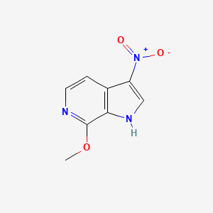molecular formula C8H7N3O3 B3218969 7-methoxy-3-nitro-1H-pyrrolo[2,3-c]pyridine CAS No. 1190314-26-1