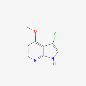 molecular formula C8H7ClN2O B3218972 3-chloro-4-methoxy-1H-pyrrolo[2,3-b]pyridine CAS No. 1190314-27-2