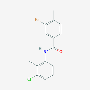 molecular formula C15H13BrClNO B321898 3-bromo-N-(3-chloro-2-methylphenyl)-4-methylbenzamide 