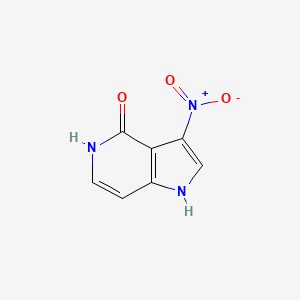 molecular formula C7H5N3O3 B3218980 3-Nitro-1H-pyrrolo[3,2-c]pyridin-4-ol CAS No. 1190314-28-3