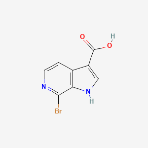 molecular formula C8H5BrN2O2 B3219034 7-bromo-1H-pyrrolo[2,3-c]pyridine-3-carboxylic acid CAS No. 1190314-78-3