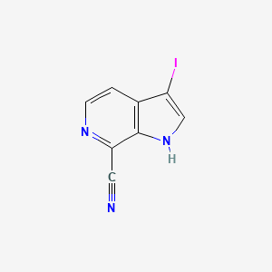 molecular formula C8H4IN3 B3219048 3-iodo-1H-pyrrolo[2,3-c]pyridine-7-carbonitrile CAS No. 1190314-92-1