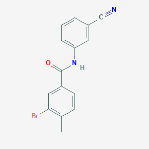 molecular formula C15H11BrN2O B321905 3-bromo-N-(3-cyanophenyl)-4-methylbenzamide 
