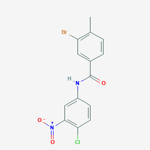 molecular formula C14H10BrClN2O3 B321908 3-bromo-N-(4-chloro-3-nitrophenyl)-4-methylbenzamide 