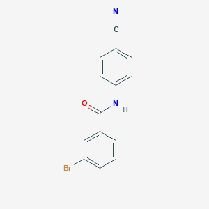 molecular formula C15H11BrN2O B321909 3-bromo-N-(4-cyanophenyl)-4-methylbenzamide 