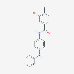 molecular formula C20H17BrN2O B321911 N-(4-anilinophenyl)-3-bromo-4-methylbenzamide 