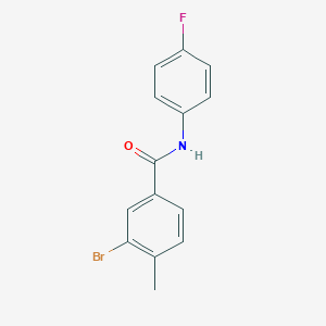 molecular formula C14H11BrFNO B321912 3-bromo-N-(4-fluorophenyl)-4-methylbenzamide 
