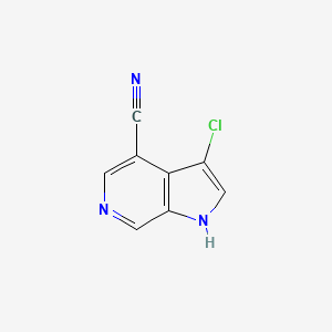 molecular formula C8H4ClN3 B3219132 3-chloro-1H-pyrrolo[2,3-c]pyridine-4-carbonitrile CAS No. 1190315-55-9